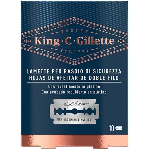 King C. Gillette Hojas Doble Filo x10