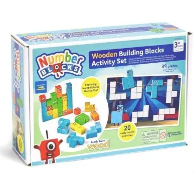 Numberblocks: Set de Bloques de Construcción de Madera para Actividades