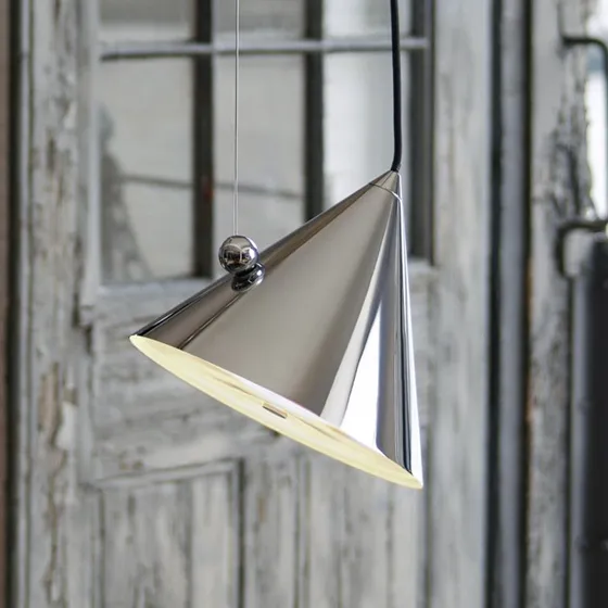 Tom Dixon Lámpara Colgante LED Pose Plata Ø25 cm