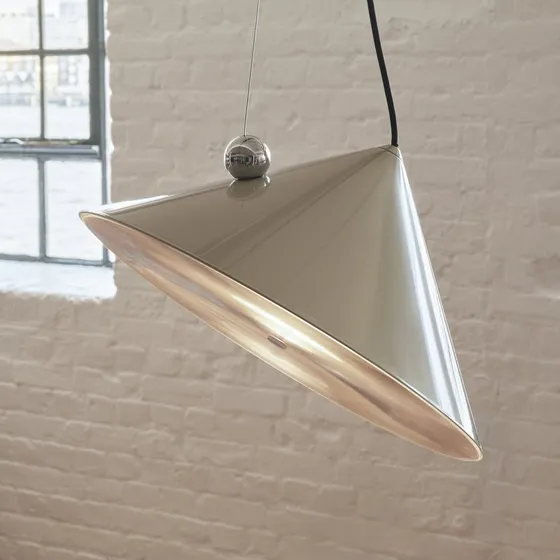 Tom Dixon Lámpara Colgante LED Pose Gris-Beige Ø 43 cm
