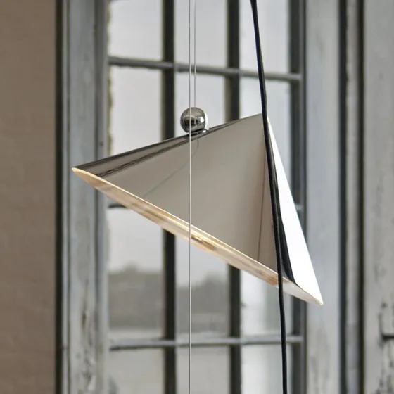 Tom Dixon Lámpara Colgante Pose LED Plateada Ø 43 cm