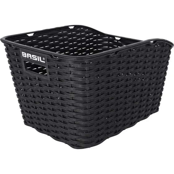 Basil Cesta Trasera Weave WP Negro