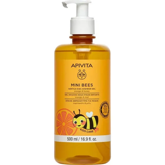 Apivita Mini Bees Gel de Ducha Suave para Niños con Naranja y Miel 500ml