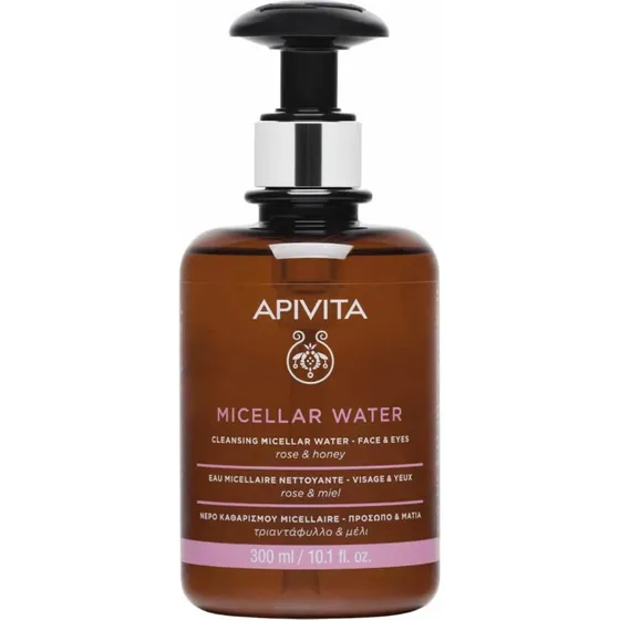 Apivita Agua Micelar Rosa y Miel Limpiadora Rostro y Ojos 300ml