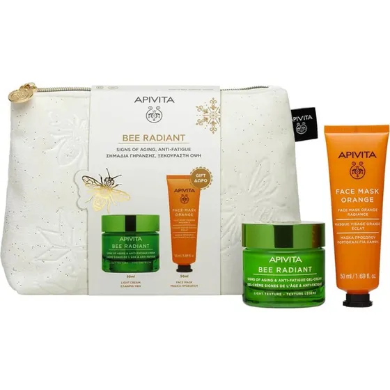 Apivita Bee Radiant Crema Textura Ligera 50ml + Mascarilla Naranja 50ml