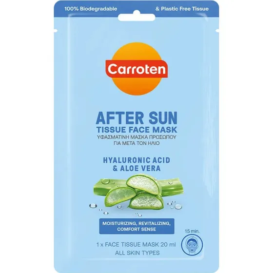 Carroten Mascarilla Facial After Sun Aloe Vera y Ácido Hialurónico 20ml