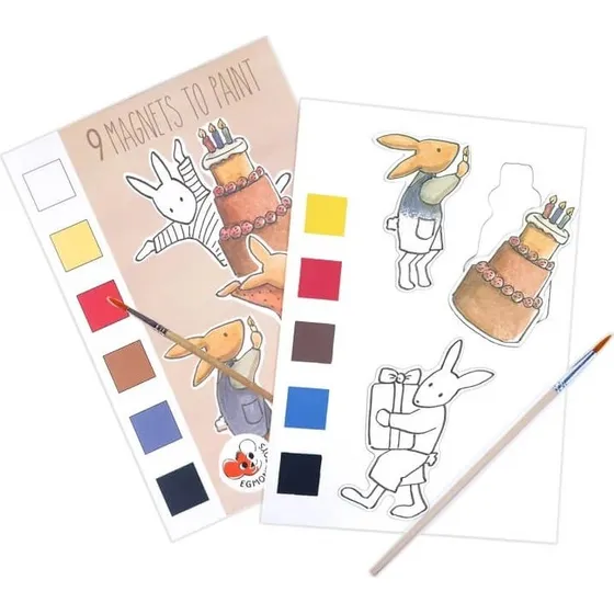 Egmont Toys Juego de Imanes para Colorear con Acuarela de Conejitos