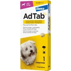 AdTab Antiparasitario Masticable para Perros 2,5-5,5kg (112mg)