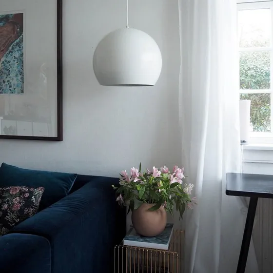 Lámpara colgante FRANDSEN Ball Ø 40 cm, blanco mate