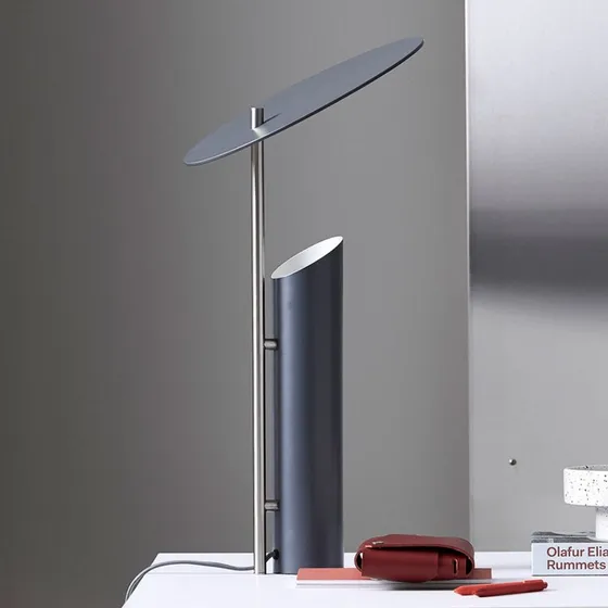 Verpan Reflect Lámpara de Mesa Gris - Diseño de Verner Panton