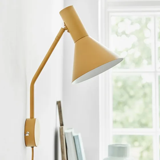 Aplique de pared FRANDSEN Lyss, Marrón claro, 42 cm, E27