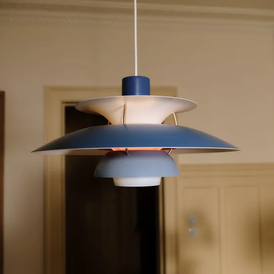 Louis Poulsen Lámpara Colgante PH 5 500 en Azul