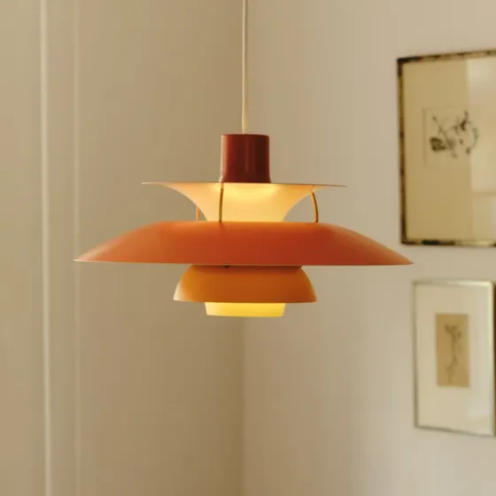 Louis Poulsen Lámpara Colgante PH 5 500 Naranja