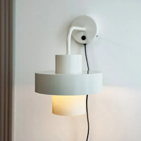 Dyberg Larsen Aplique de Pared Stoke Blanco Putty