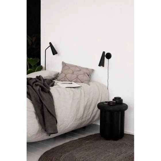House Doctor Aplique de Pared Precise Negro Mate 21 cm