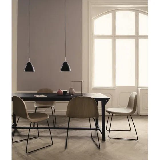GUBI Bestlite BL9 Lámpara Colgante de Porcelana y Cromo Ø16