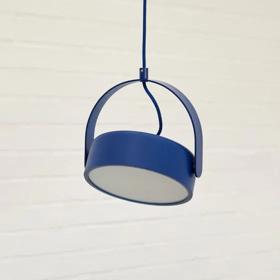 Hübsch Lámpara Colgante Stage Blue - Diseño Industrial de Metal