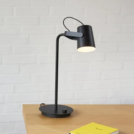 Hübsch Lámpara de Sobremesa Ardent Negra - Diseño Minimalista