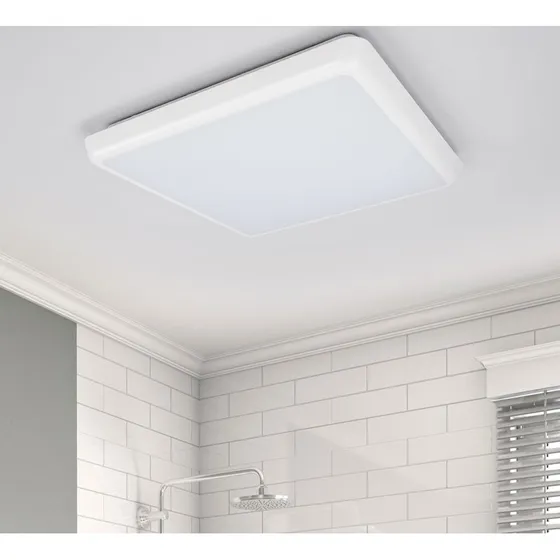 Arcchio Augustin Square Lámpara de Techo LED Blanca 30x30 cm IP54