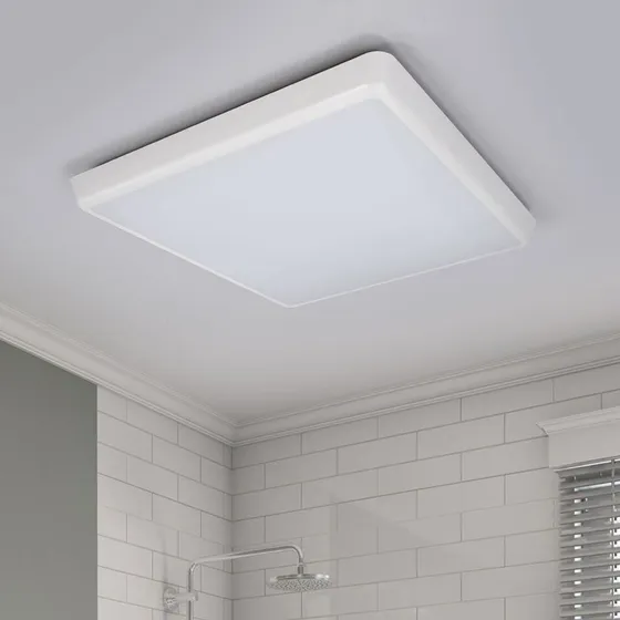 Arcchio Augustin Square Lámpara de Techo LED Blanca 40x40 cm IP54