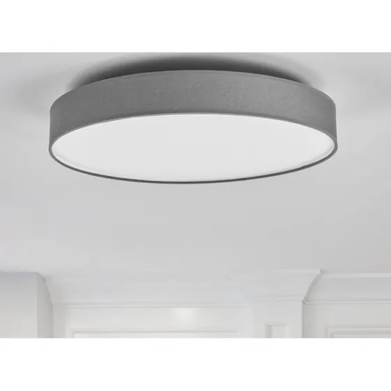 Lámpara de techo LED Saira de Lindby, Ø 50 cm, Gris, Textil