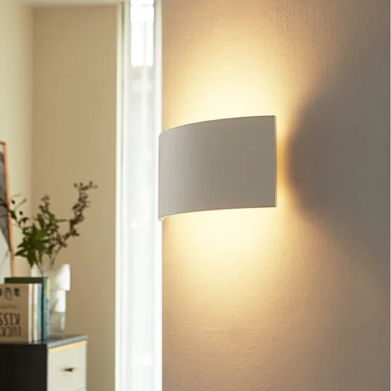 Aplique de Pared Naike Lindby Blanco - Diseño Moderno en Escayola