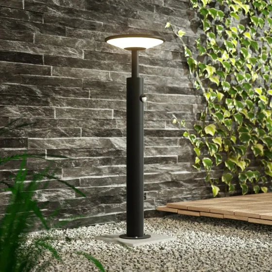 Lucande Fenia LED Lámpara de Jardín con Sensor, 60cm, Antracita