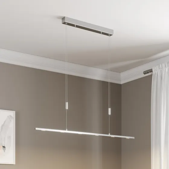 Lucande Lámpara Colgante Arnik L120 Níquel LED Regulable