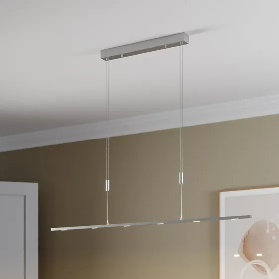 Lucande Lámpara Colgante Arnik L140 Níquel - LED Regulable