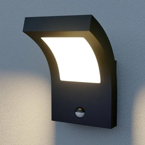 Advik Aplique Exterior Arcchio con Sensor - Gris Grafito - IP54