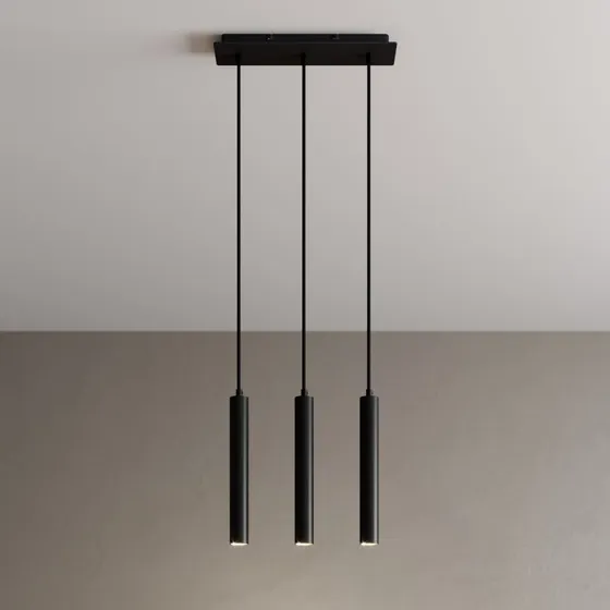 Arcchio Franka Lámpara Colgante 3 Luces Negra