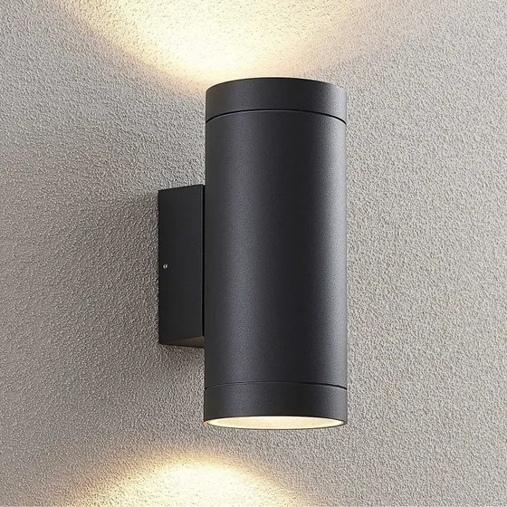 Lucande Aplique Exterior Thomke Gris Oscuro - 2 Luces IP65