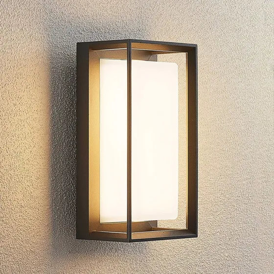Aplique LED Exterior Arcchio Ismera Antracita/Ópal IP65