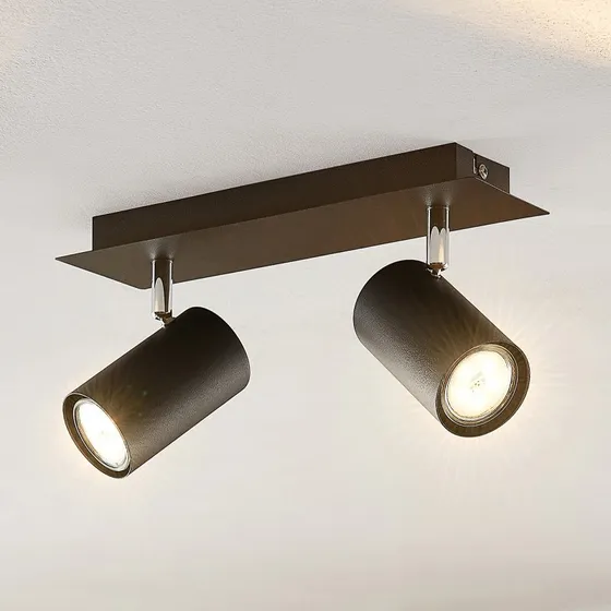 Lindby Joffrey Lámpara de Techo Moderna Negro - 2 Luces