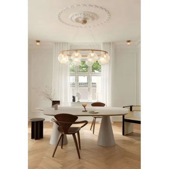Nuura Liila 1 Aplique de Pared Dorado y Cristal Transparente IP44