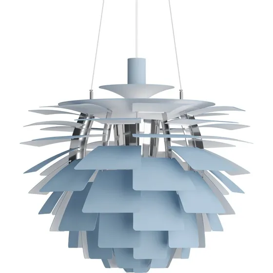 Louis Poulsen Lámpara Colgante PH Artichoke Azul/Cromo 60 cm