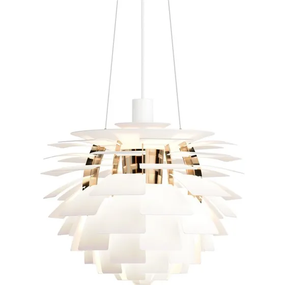 Louis Poulsen PH Artichoke Lámpara Colgante 48 cm Blanco y Latón