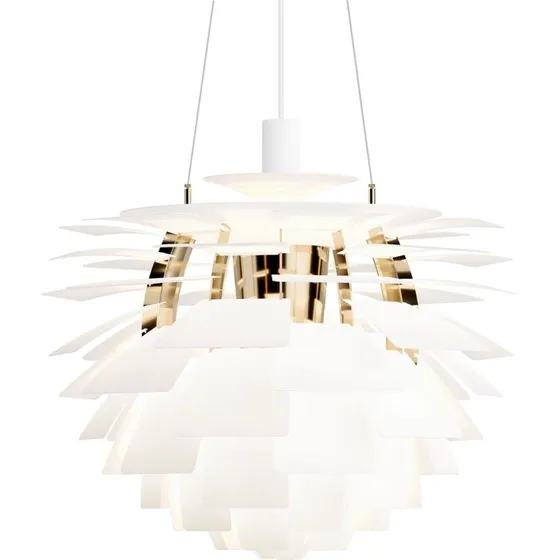 Louis Poulsen Lámpara colgante PH Artichoke 60 cm Blanco/Latón