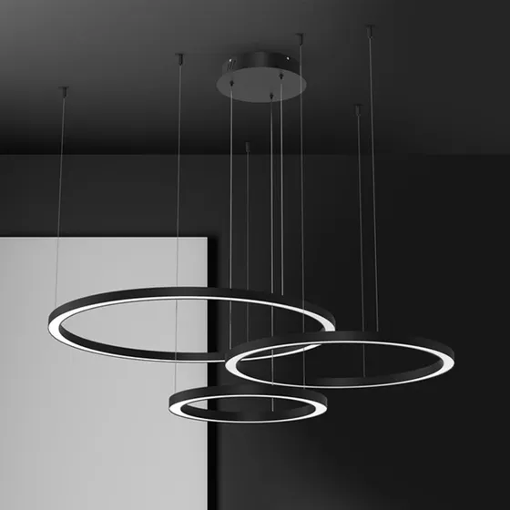 Eko-Light Lámpara colgante LED Galaxia 3 luces 85W Negro