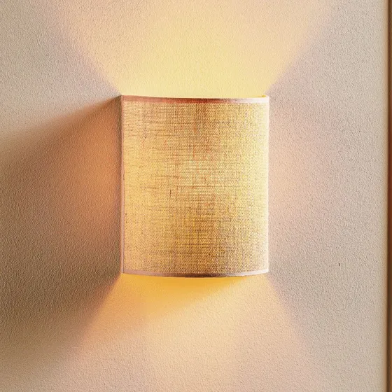 Euluna Aplique de Pared de Yute Marrón - 24 cm - E27