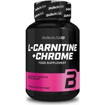 BioTech USA L-Carnitina + Cromo, 60 Cápsulas