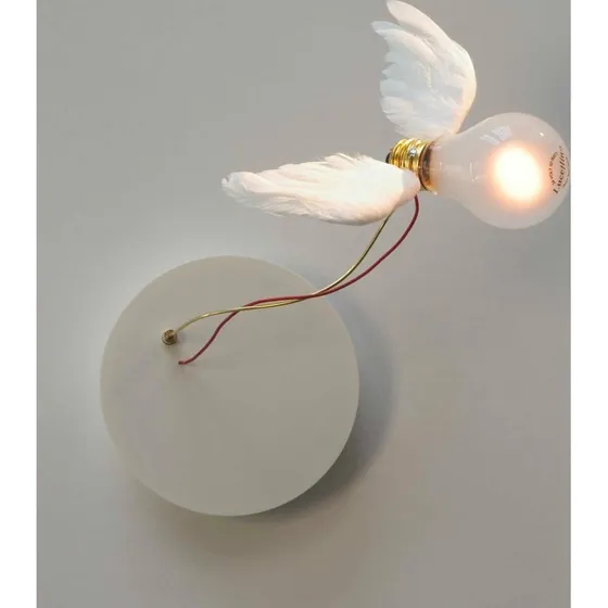 Ingo Maurer Lucellino NT Aplique LED con Plumas de Ganso