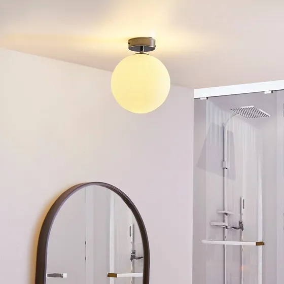 Arcchio Maviris Lámpara de Techo Ø18 Cromo y Cristal Opal