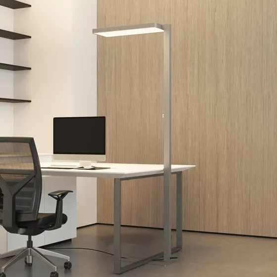 Lámpara de pie LED Arcchio Timon, 54W, Plateada, 195 cm