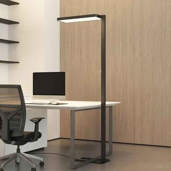 Lámpara de pie LED Arcchio Timon, 54W, Negra, 195 cm