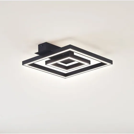 Lindby Madamo Lámpara de Techo LED Negra - Diseño Moderno