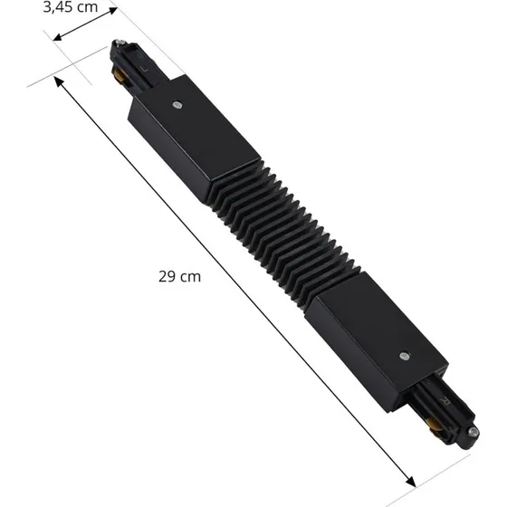Lindby Linaro Track Flex Connector Negro para Sistema de Riel