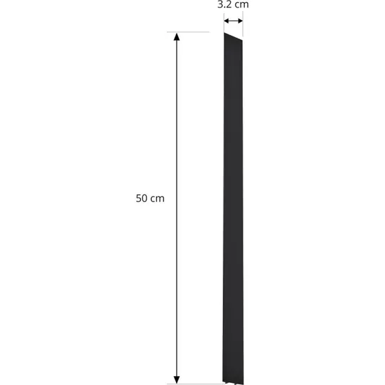 Lindby Linaro Cover 50 cm Negro - Cubierta para Sistema de Riel