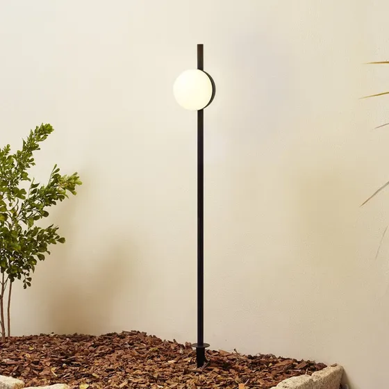 Lindby Lámpara de Jardín LED Darleen Gris Oscuro con Pincho