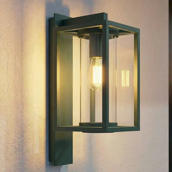 Lucande Aplique de Exterior Ferda Verde IP44 Aluminio